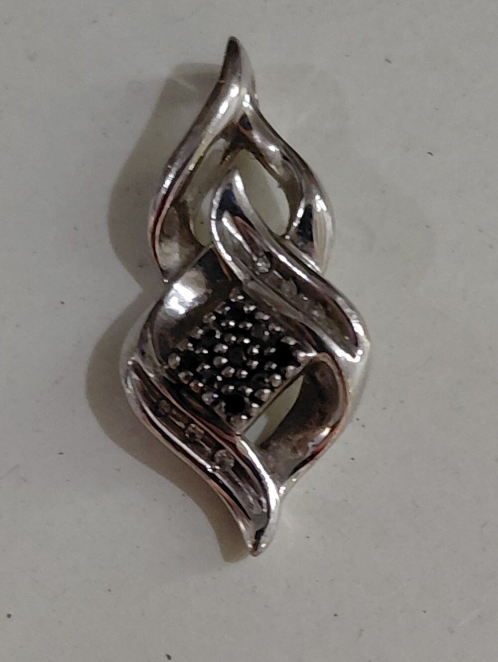 Silver & Black Charm